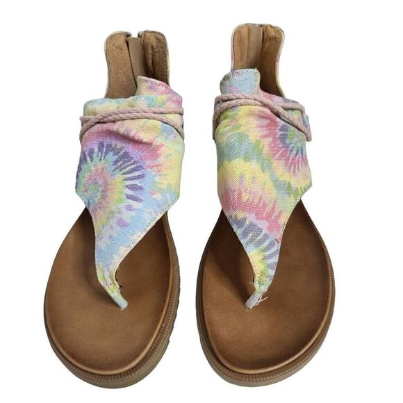 NEW Very G Dusk Tie Dye Pastel Zip Sandals Size 9 - Picture 5 of 11